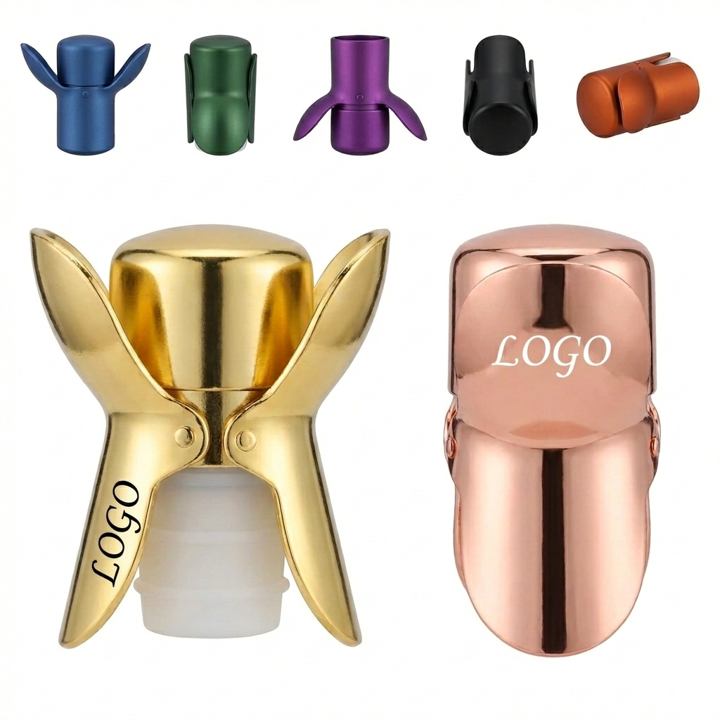 Stainless Steel Champagne Stopper with Silicone Seal for 7-Day Freshness