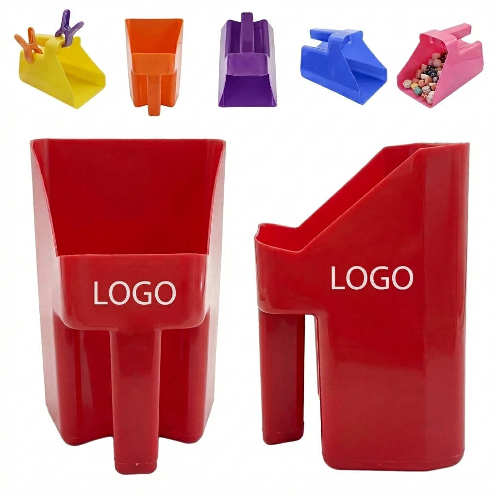 Ergonomic Industrial Plastic Scoop with Wide-Angle Design for Efficient Material Handling