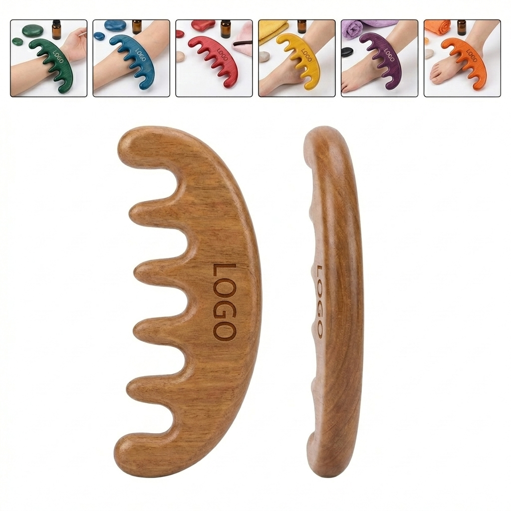 Sandalwood Facial & Scalp Massager for Anti-Aging Skin Tightening and Relaxation