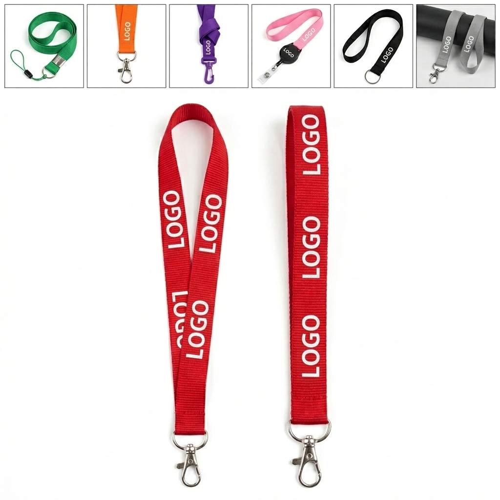 Premium 25mm Colorful Wristlet Lanyards (Set of 6)