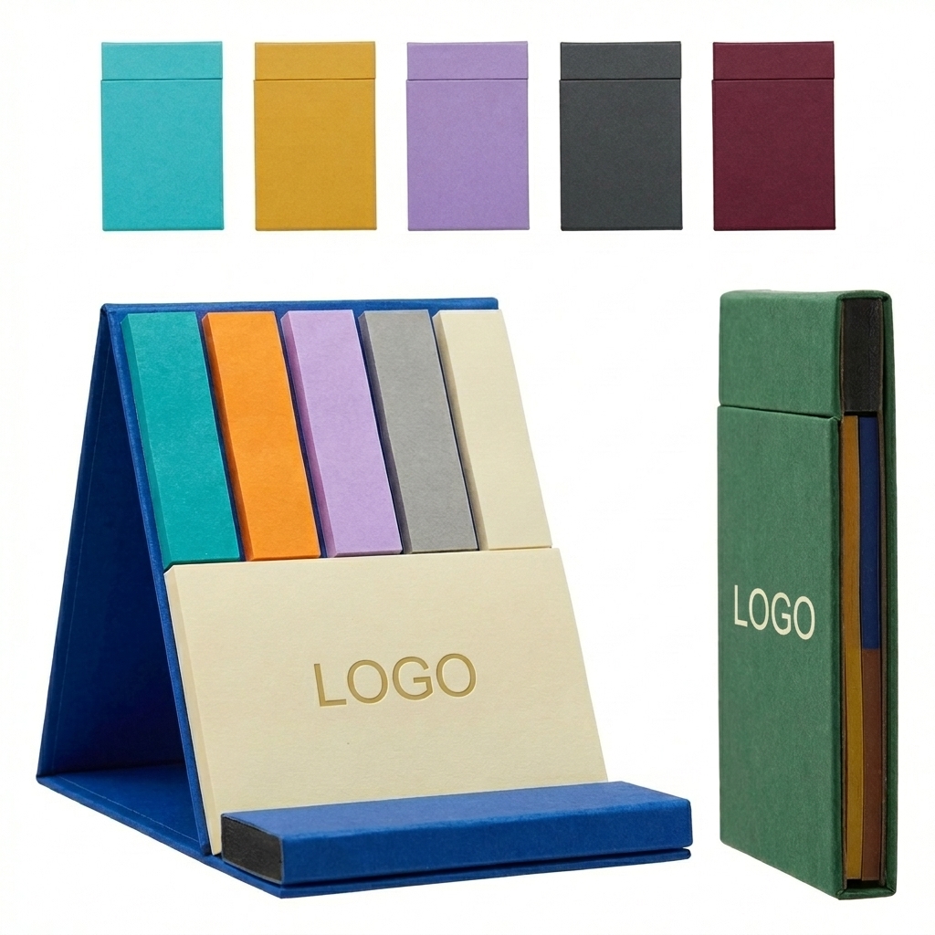 3-in-1 Phone Stand with Sticky Notes and Colorful Page Markers