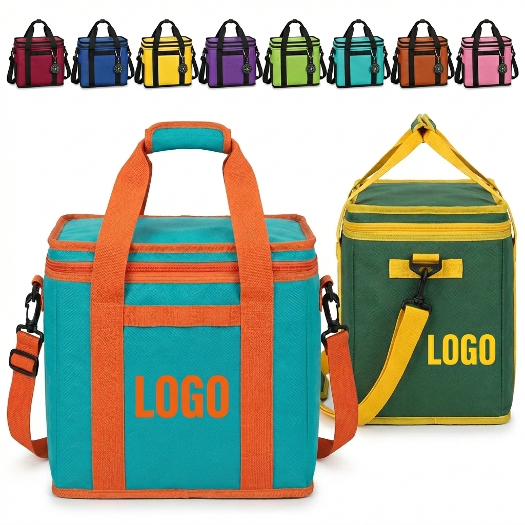 Lightweight Insulated Lunch & Shopping Cooler Bag with Durable Oxford Shell