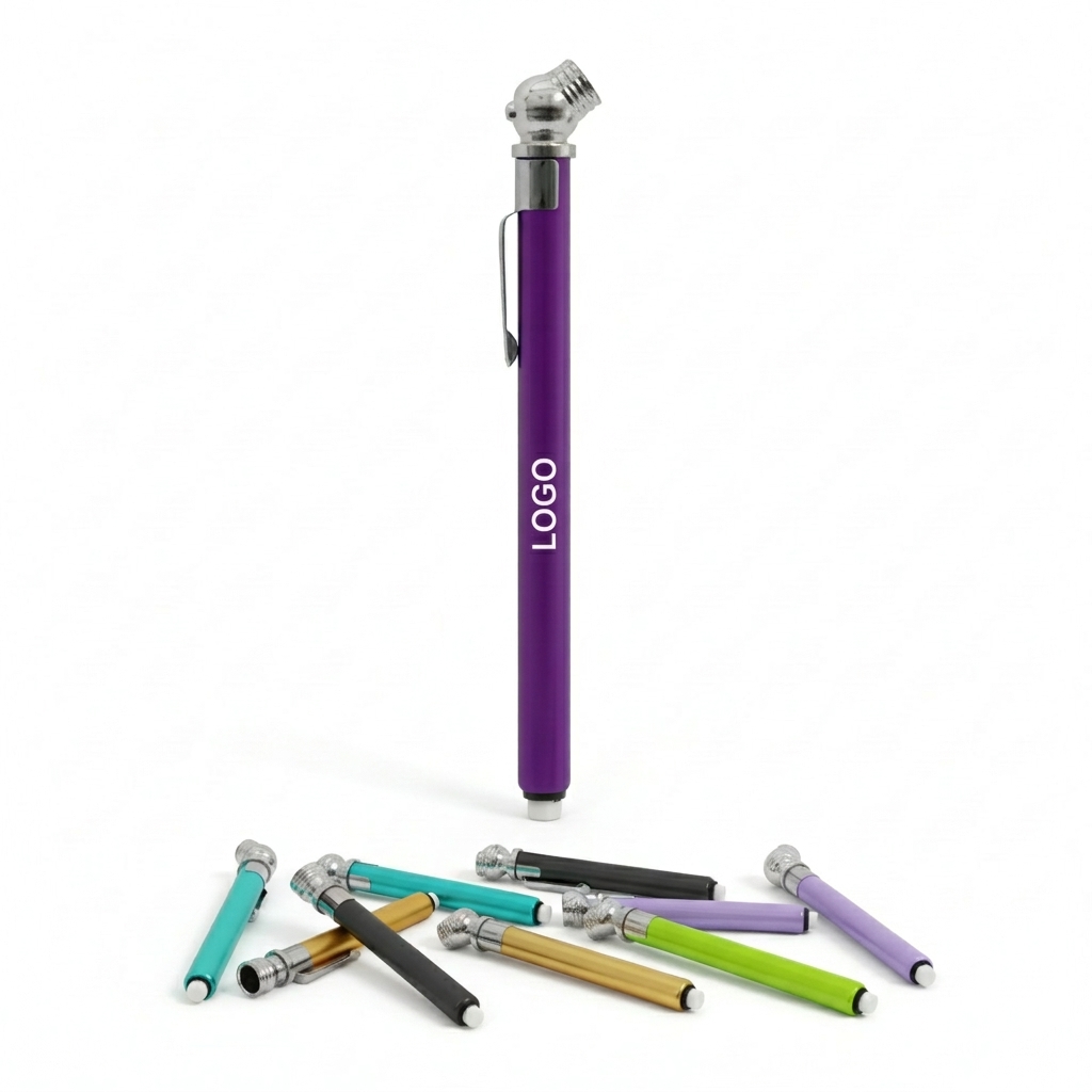 Aluminum Pencil Tire Gauge with Sliding Scale for 10-50 PSI