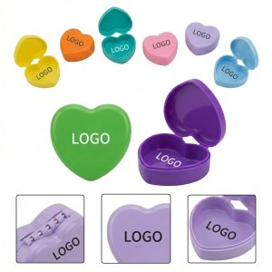 Opaque Heart-Shaped Portable Pill Organizer - Compact Daily Medication Case
