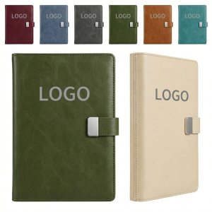 Personalizable A5 Lined Notebook in Sophisticated Faux Leather